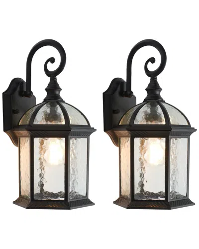 Safavieh Falyn 8in Outdoor Wall Sconce Set Of 2 In Black