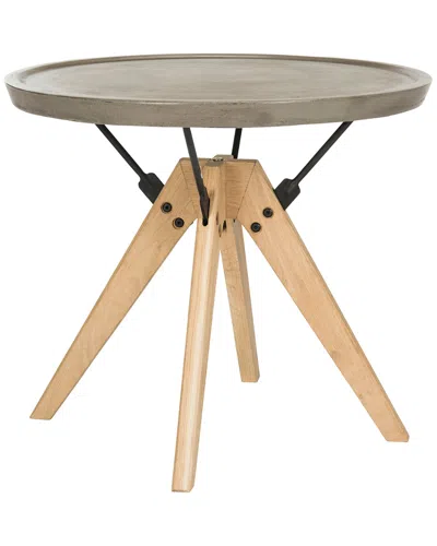 SAFAVIEH SAFAVIEH FARMOND INDOOR/OUTDOOR MODERN CONCRETE 19.69IN SIDE TABLE