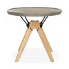 Safavieh Farmond Indoor/outdoor Modern Concrete 19.69-inch H Side Table In Dark Gray