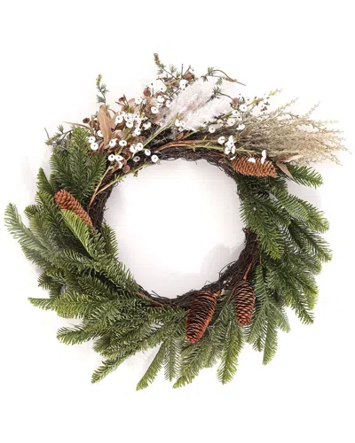 SAFAVIEH SAFAVIEH FAUX 21IN PINE & OLIVE LEAF WREATH