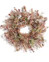 Safavieh Faux 26in Berry & Acorn Wreath In Brown