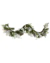 Safavieh Faux 28in Snowy Pine Garland In Silver