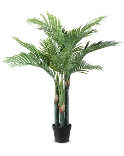 SAFAVIEH SAFAVIEH FAUX 49IN POTTED GOLDEN CAN PALM TREE