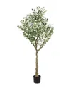 Safavieh Faux 60 Inch Potted Lemon Tree In Green