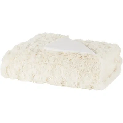 Safavieh Faux Fur Blanket In Crème