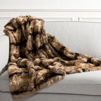 Safavieh Faux Luxe Brick Throw In Brown