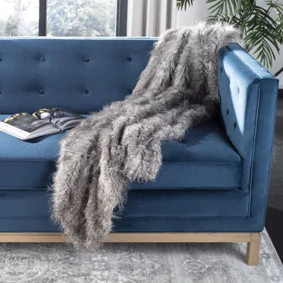 Safavieh Faux Luxe Peacock Throw In Blue