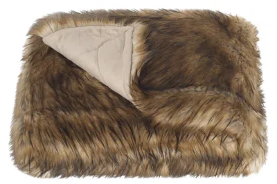 Safavieh Faux Racoon Throw In Brown