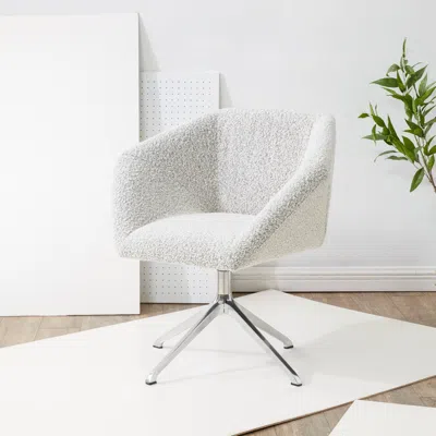 Safavieh Felix Boucle Swivel Desk Chair In White