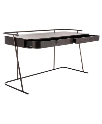 Safavieh Ferrell 32" Modern Wood Desk In Walnut