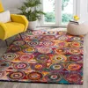 Safavieh Fiesta Shag Machine Made Area Rug, Multi Bohemian Style Easy Care In Multi
