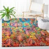 Safavieh Fiesta Shag Machine Made Area Rug, Turquoise / Multi Bohemian Style Easy Care In Multi
