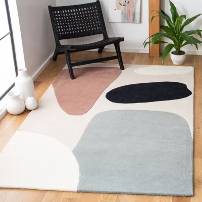Safavieh Fifth Avenue Hand Made Area Rug, Beige / Black Contemporary Style Non-shedding In Multi