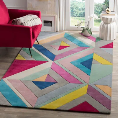 Safavieh Fifth Avenue Hand Made Area Rug, Grey / Multi Contemporary Style Non-shedding