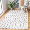 Safavieh Fifth Avenue Hand Made Area Rug, Ivory / Blue Contemporary Style Non-shedding In Blue