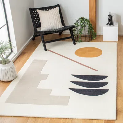 Safavieh Fifth Avenue Hand Made Area Rug, Ivory / Brown Contemporary Style Non-shedding