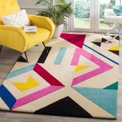 Safavieh Fifth Avenue Hand Made Area Rug, Ivory / Multi Contemporary Style Non-shedding