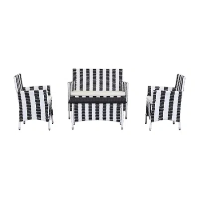 Safavieh Figueroa 7-pc. Conversation Set Cushioned In Black