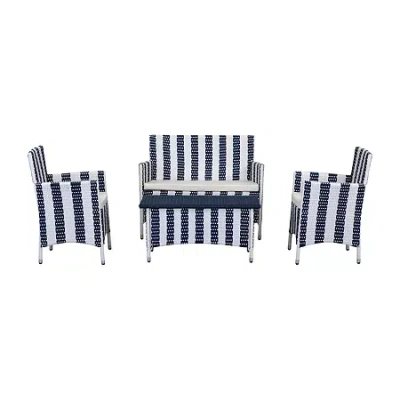 Safavieh Figueroa 7-pc. Conversation Set Cushioned In Blue