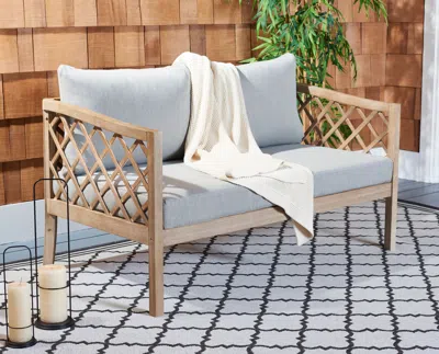 Safavieh Fiji Wood Patio Sofa In Neutral