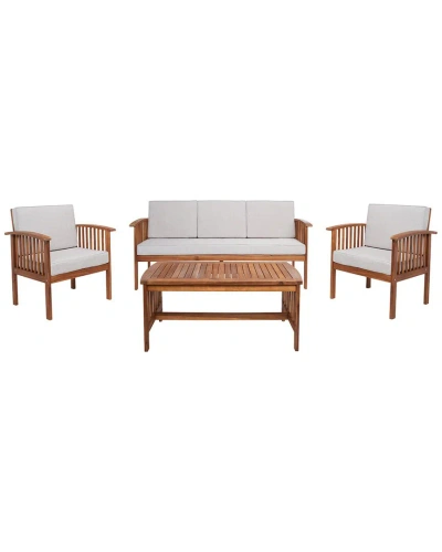 Safavieh Finnick 4pc Outdoor Living Set In Neutral