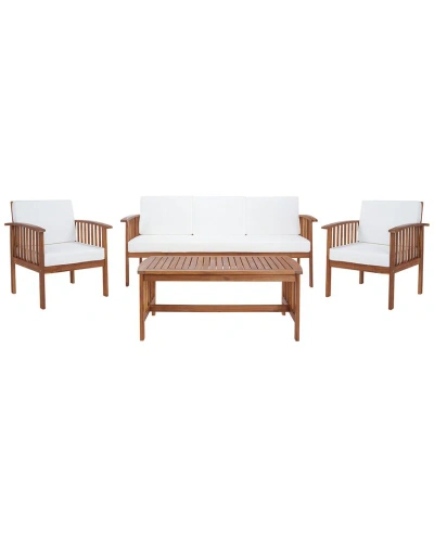 Safavieh Finnick 4pc Outdoor Living Set In Brown