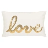 Safavieh First Comes Love Rectangular Throw Pillow In Neutral