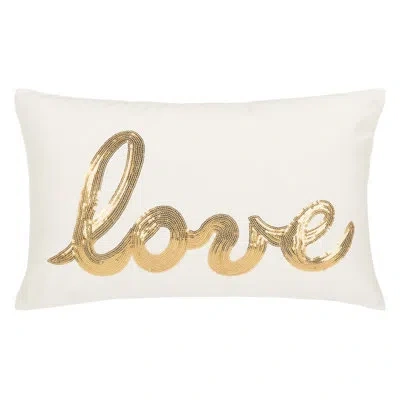 SAFAVIEH FIRST COMES LOVE COTTON LUMBAR PILLOW