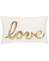 Safavieh First Comes Love Rectangular Throw Pillow In White
