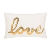 Safavieh First Comes Love Rectangular Throw Pillow In Yellow