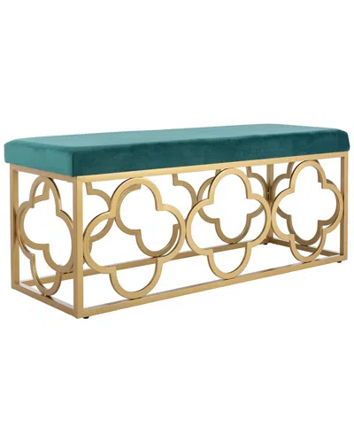 Safavieh Fleur Rectangle Bench In Green