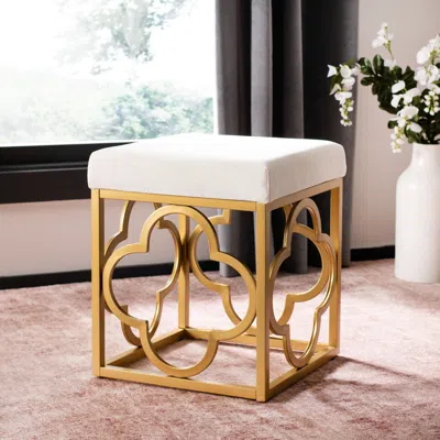 Safavieh Fleur Square Ottoman In White