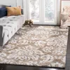 Safavieh Florida Shag Machine Made Area Rug, Beige / Cream Traditional Style Easy Care In Neutral