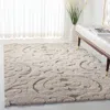 Safavieh Florida Shag Machine Made Area Rug, Cream / Beige Shag & Flokati Style Easy Care In Gray