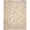 Safavieh Florida Shag Machine Made Area Rug, Cream / Beige Shag Flokati Style Easy Care In Neutral
