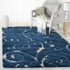 Safavieh Florida Shag Machine Made Area Rug, Dark Blue / Cream Shag & Flokati Style Easy Care In Blue