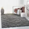 Safavieh Florida Shag Machine Made Area Rug, Grey Shag & Flokati Style Easy Care In Gray