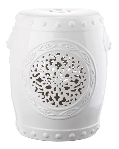 Safavieh Flower Drum Garden Stool In Cream