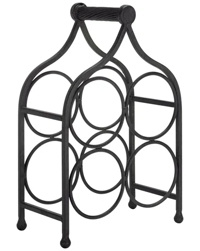Safavieh Floyd 4-bottle Wine Holder In Black