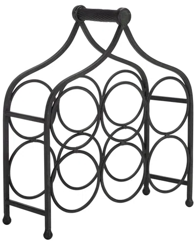 Safavieh Floyd 6-bottle Wine Holder In Black