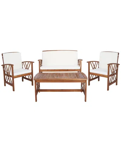 Safavieh Fontana 4pc Outdoor Set In Brown
