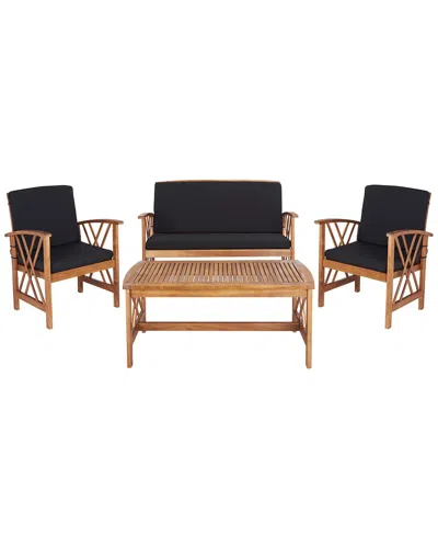Safavieh Fontana 4pc Outdoor Set In Black