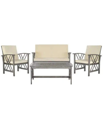 Safavieh Fontana 4pc Outdoor Set In Grey
