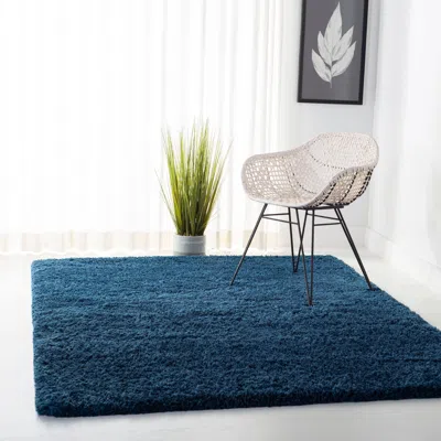 Safavieh Fontana Shag Area Rug, Blue Flokati Style Non-shedding