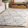 Safavieh Fontana Shag Area Rug, Turquoise / Ivory Moroccan Style Non-shedding