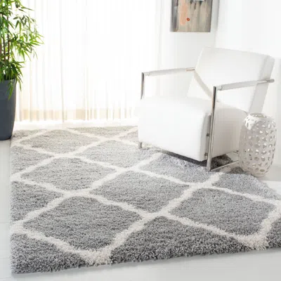 Safavieh Fontana Shag Area Rug, Grey / Cream Moroccan Style Non-shedding