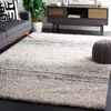 Safavieh Fontana Shag Area Rug, Ivory / Charcoal Flokati Style Non-shedding