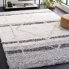 Safavieh Fontana Shag Area Rug, Ivory / Grey Moroccan Style Non-shedding