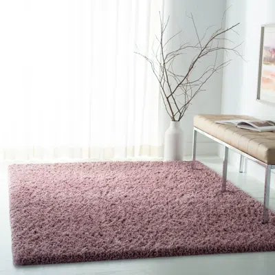 Safavieh Fontana Shag Area Rug, Pink Flokati Style Non-shedding