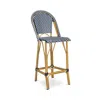 Safavieh Ford Indoor-outdoor Stacking French Bistro Bar Stool In Navy/white